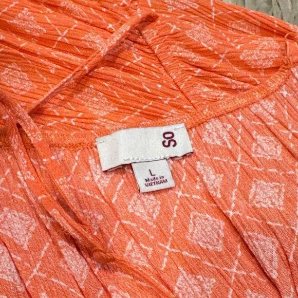 SO patterned salmon color maxi dress large - Picture 2 of 3